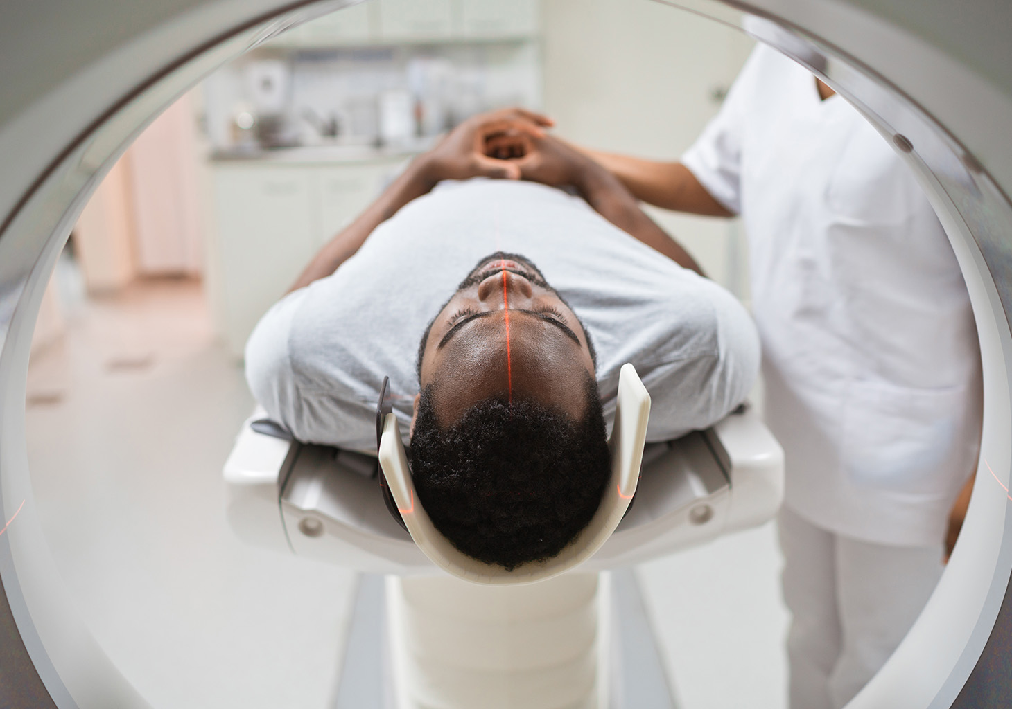 Male Patient Undergoing MRI Scan