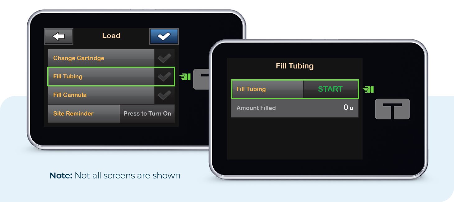 Options and Load Screens. Note: Not all screens are shown.