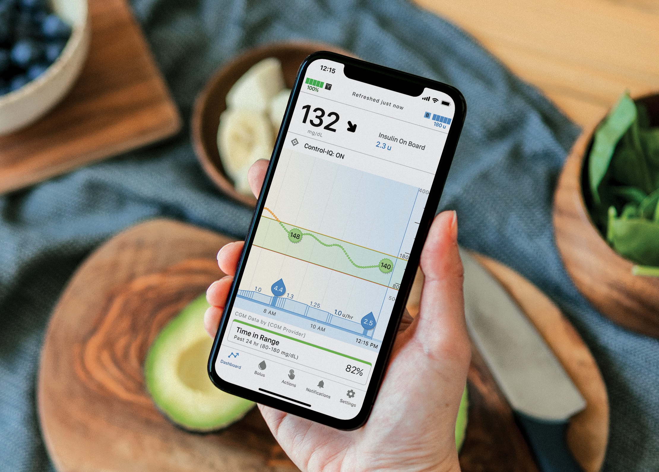 Mobile app with Bolus Delivery