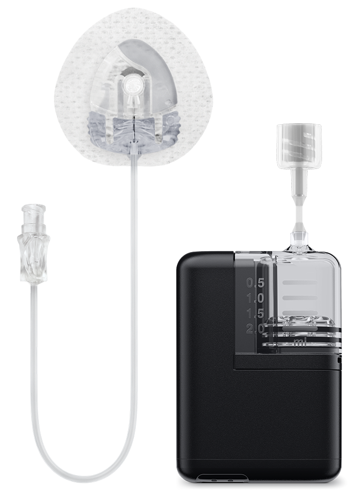 Tandem Mobi and AutoSoft XC infusion set with 5-inch Tubing